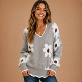 Adelaide | Refined Floral Knit with a Feminine Line