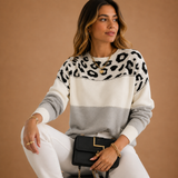 Felicity | Soft-Texture Leopard Print Jumper