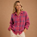 Ashley | Classic Collared Check Knit Shirt