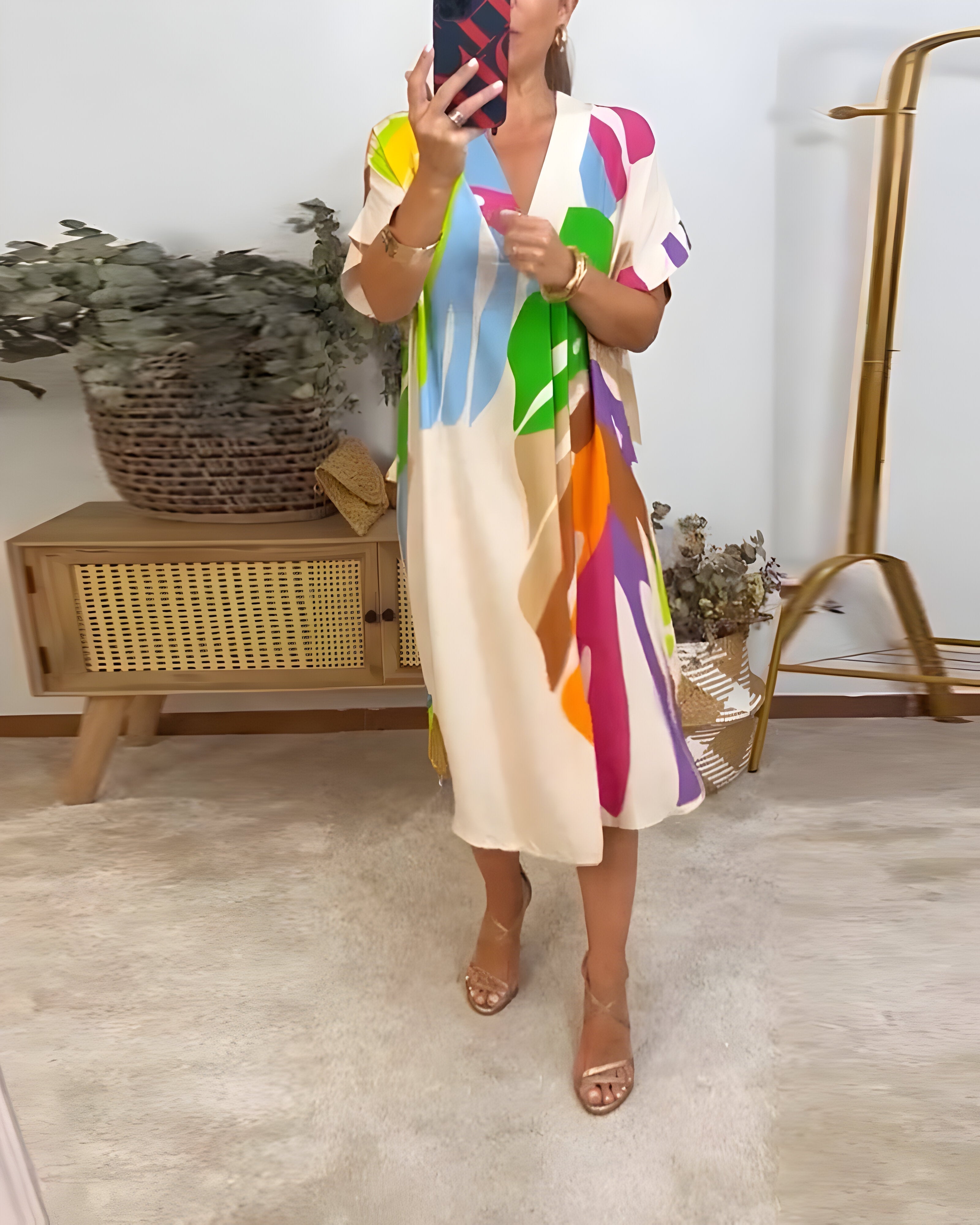 Hattie | Abstract Print Dress