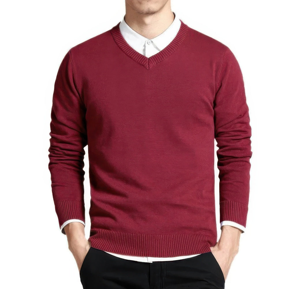 Stuart | Classic Men's V-Neck Jumper