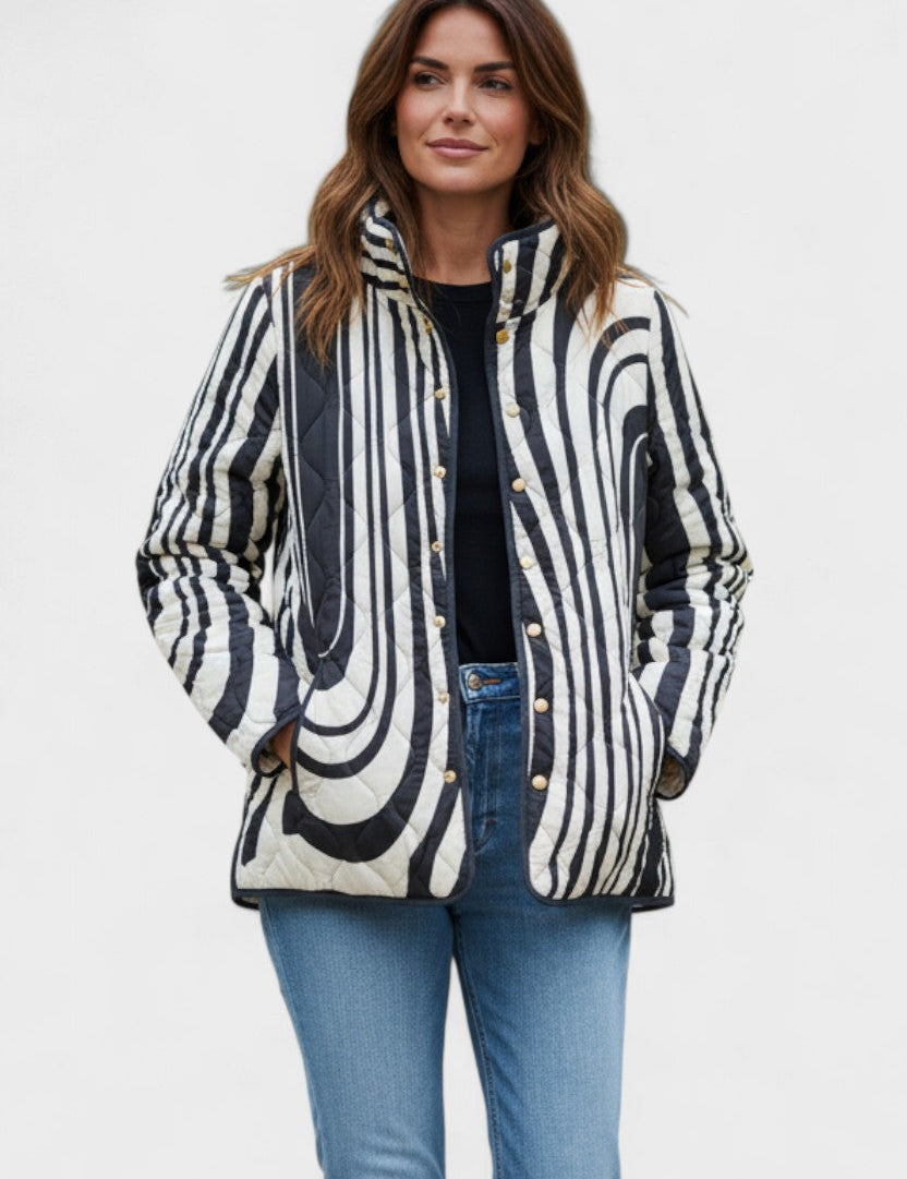 Fay | Graphic Wave Print Jacket