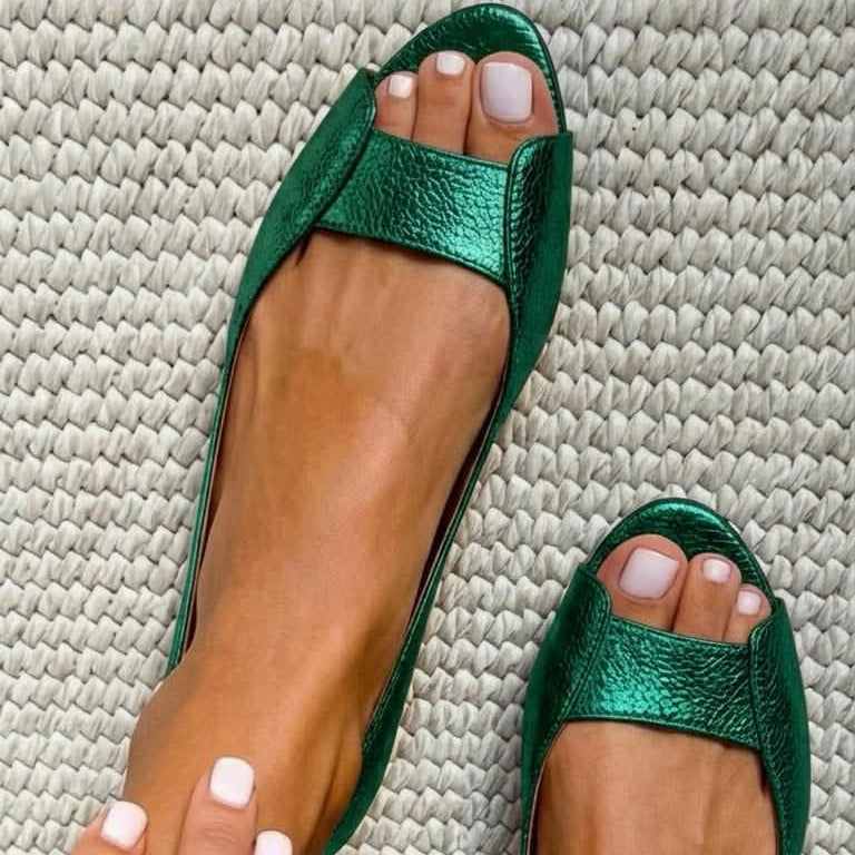 April | Comfort Chic Golden Sandals