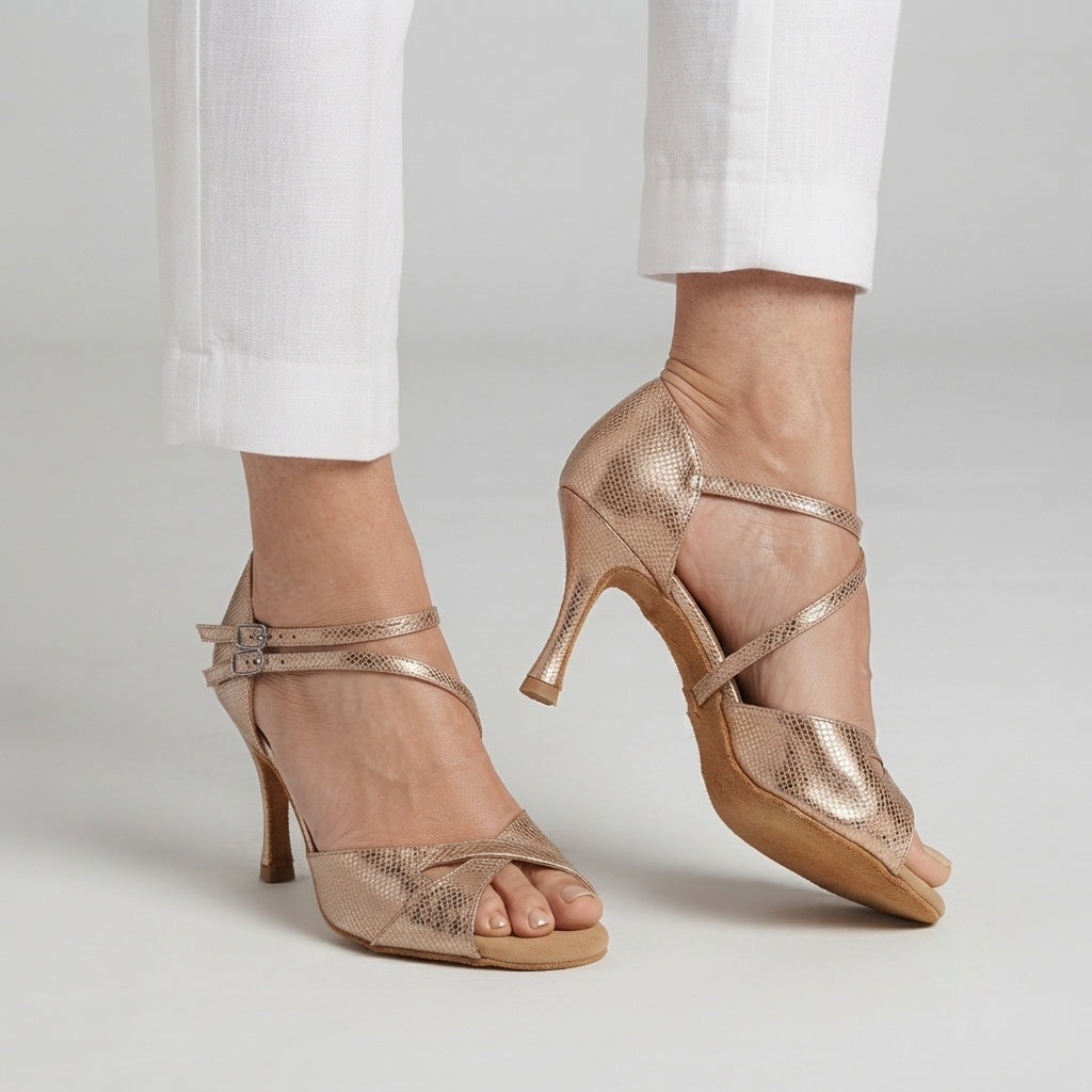 Olive | Elegant Heeled Dance Sandals