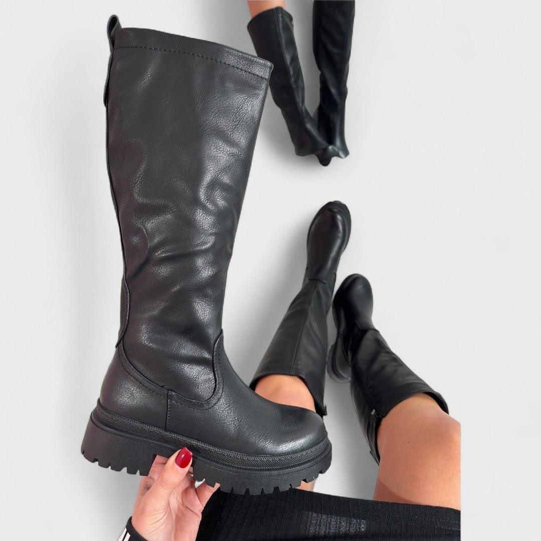 Agnes | Black Tall Boots