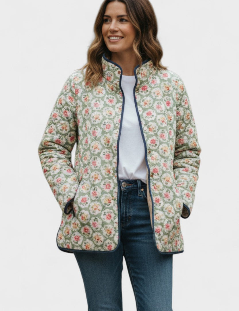 Miranda | Delicate Floral Print Jacket