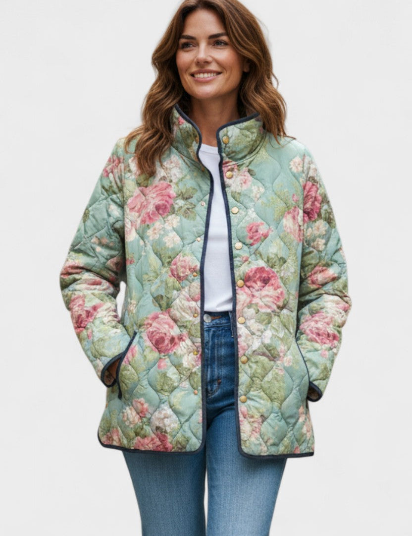Matilda | Lightweight Mint Floral Jacket