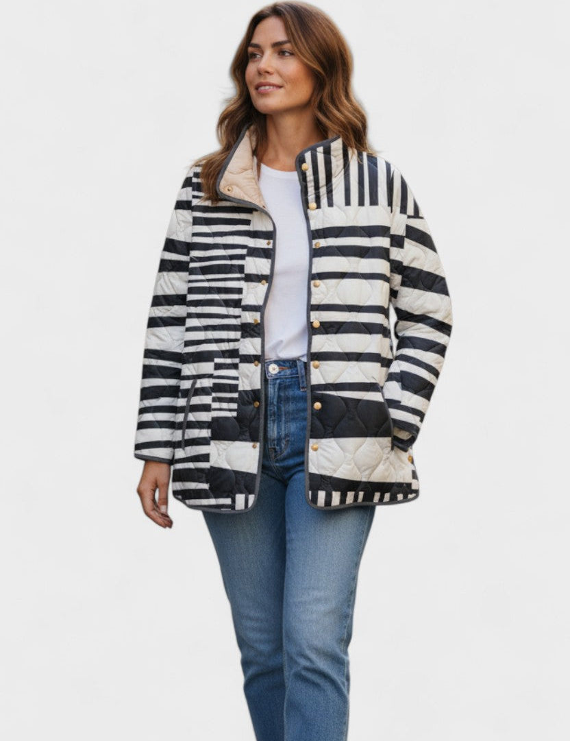 Nora | Irregular Stripe Jacket