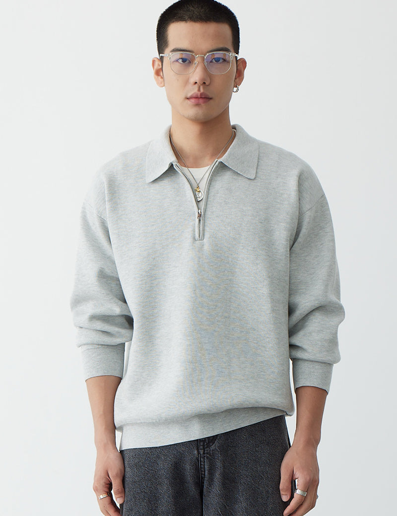 Oliver | Polo-Collar Sweatshirt, Comfortable and Stylish, Relaxed Fit