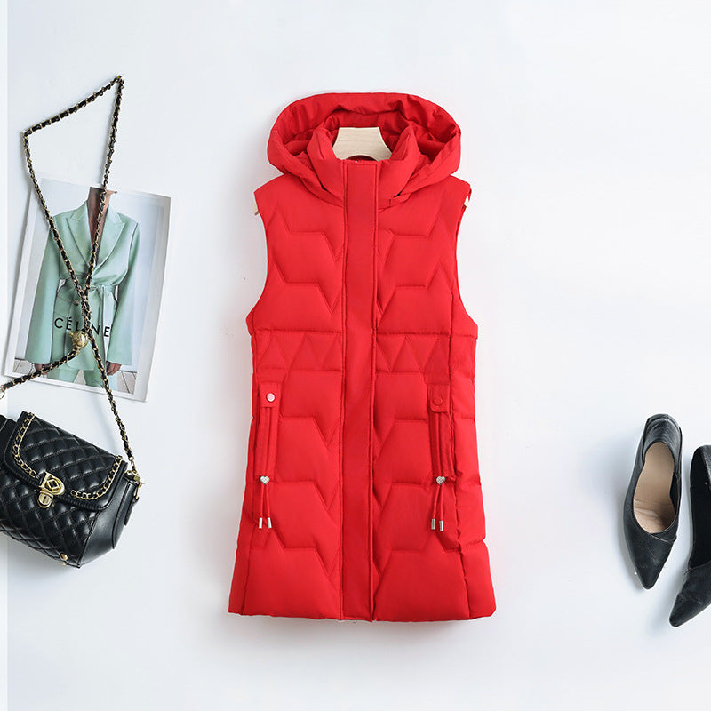 Bridget | Long Hooded Gilet