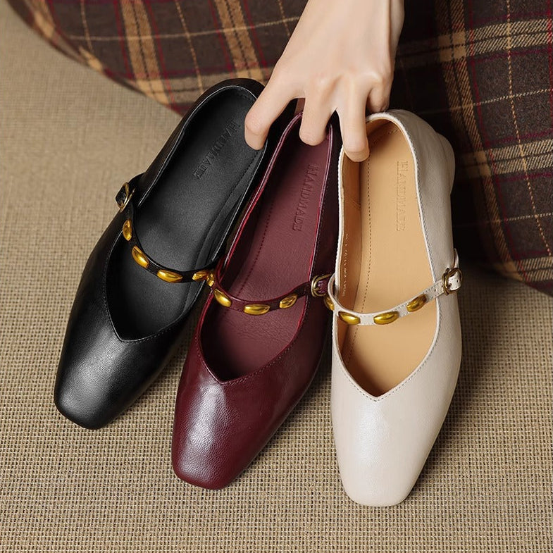 Zara | Genuine Leather Ballet Flats