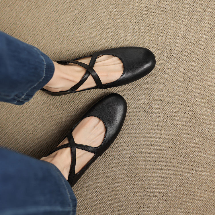Ada | Genuine Leather Ballet Flats