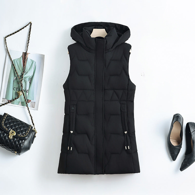 Bridget | Long Hooded Gilet
