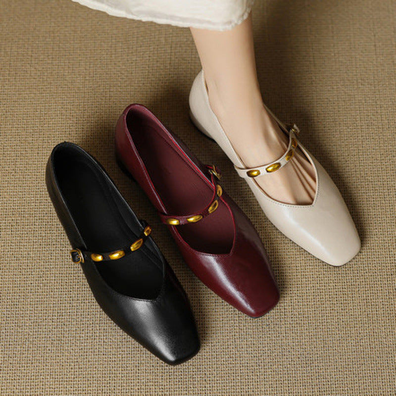 Zara | Genuine Leather Ballet Flats