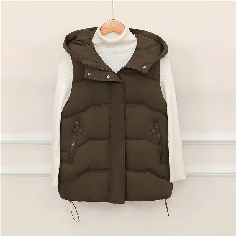 Bella | Hooded Gilet with Zip Pockets