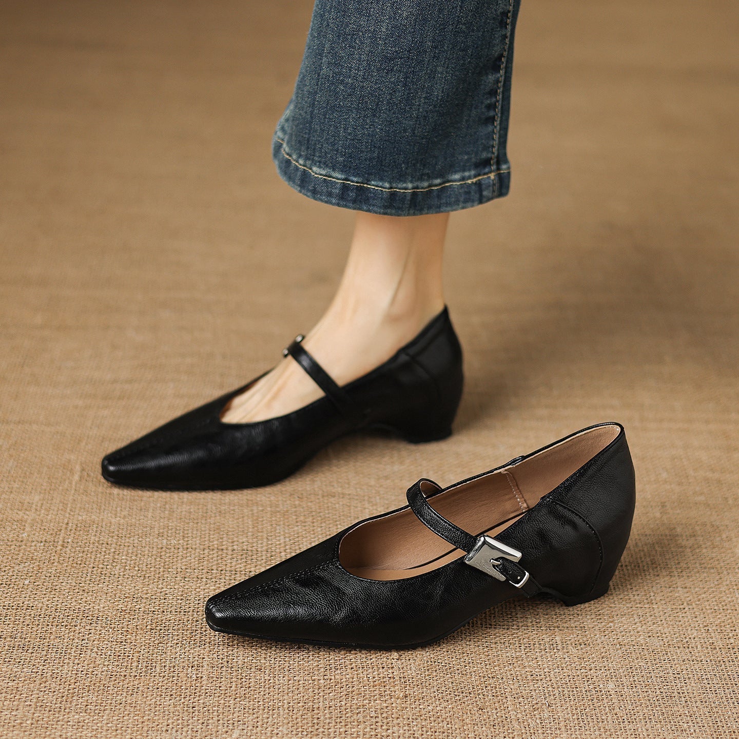Tamsin | Pointed-Toe Mary Jane Shoe