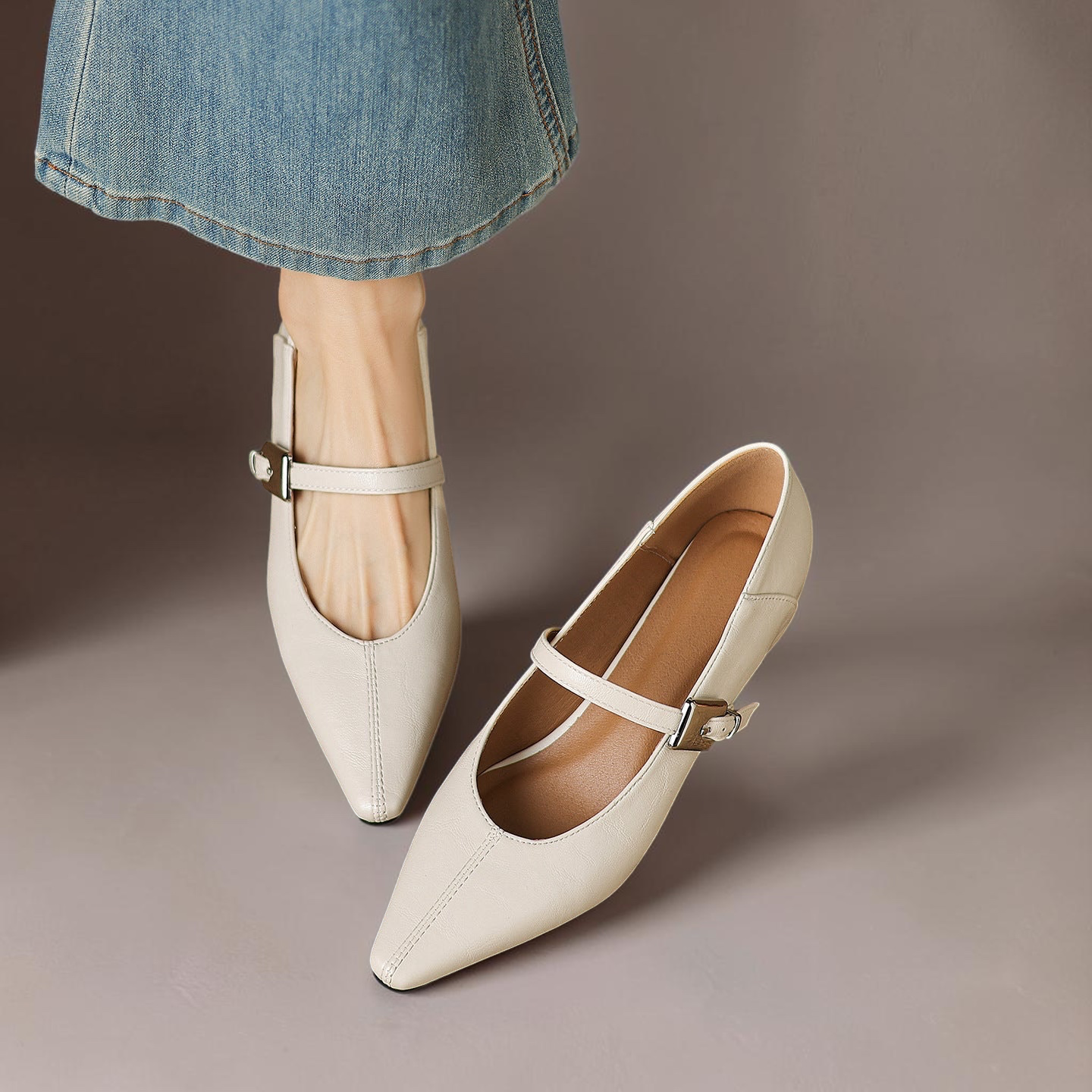 Tamsin | Pointed-Toe Mary Jane Shoe