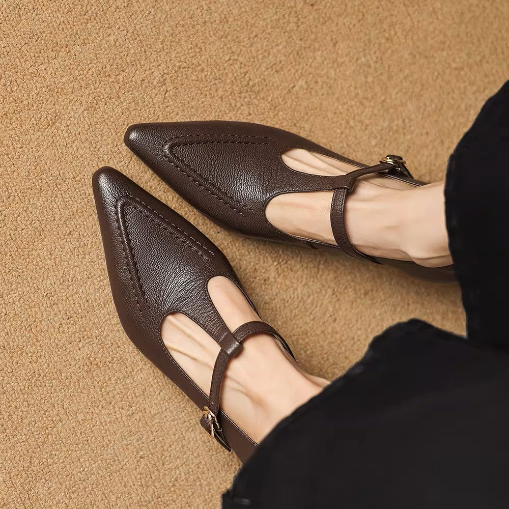 Tabitha | Genuine Leather Court Shoes