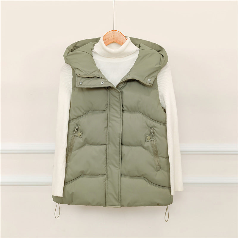 Bella | Hooded Gilet with Zip Pockets