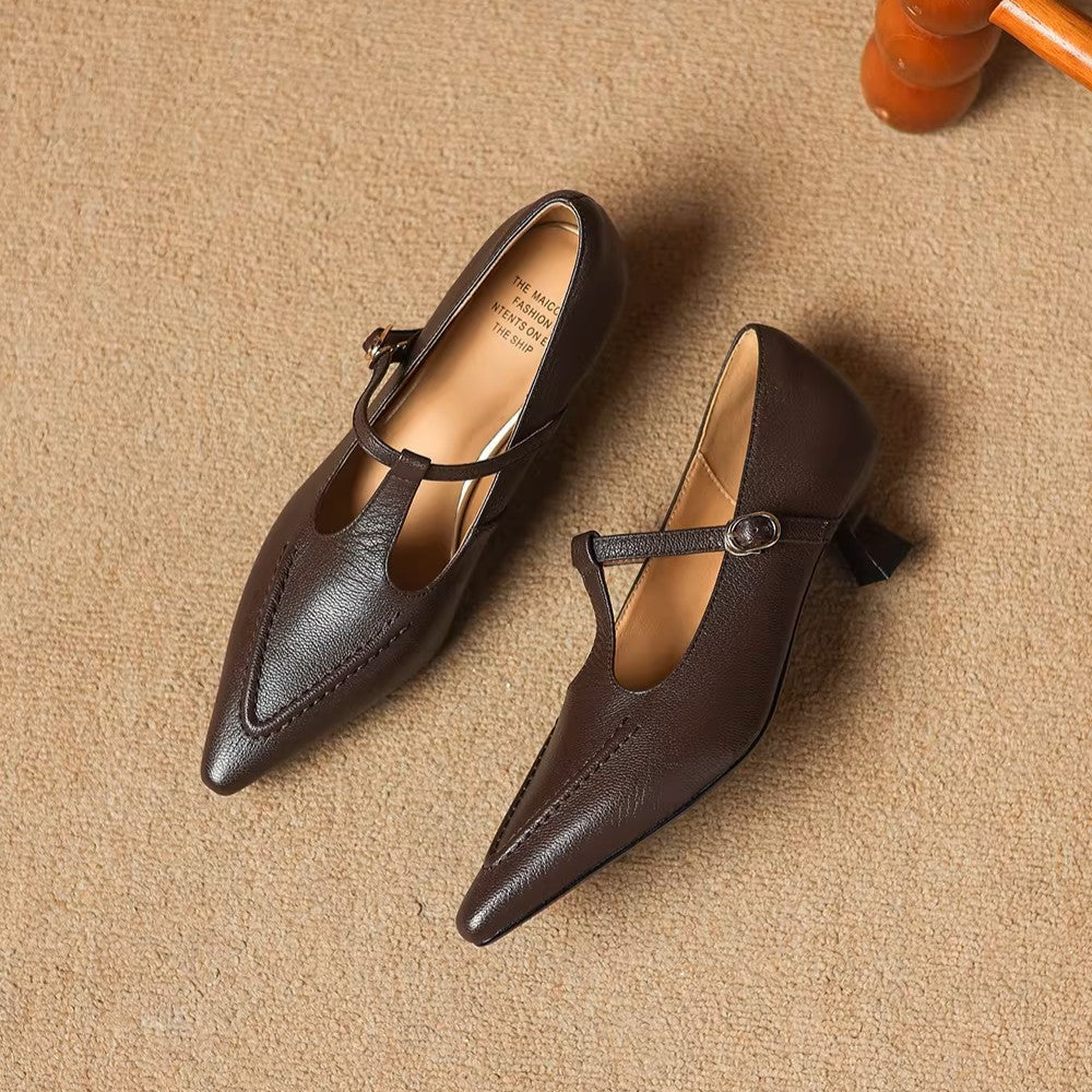 Tabitha | Genuine Leather Court Shoes
