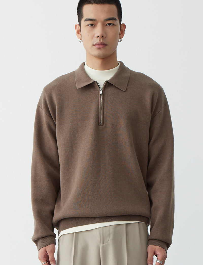 Oliver | Polo-Collar Sweatshirt, Comfortable and Stylish, Relaxed Fit