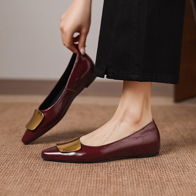 Louisa | Genuine Leather Ballet Flats