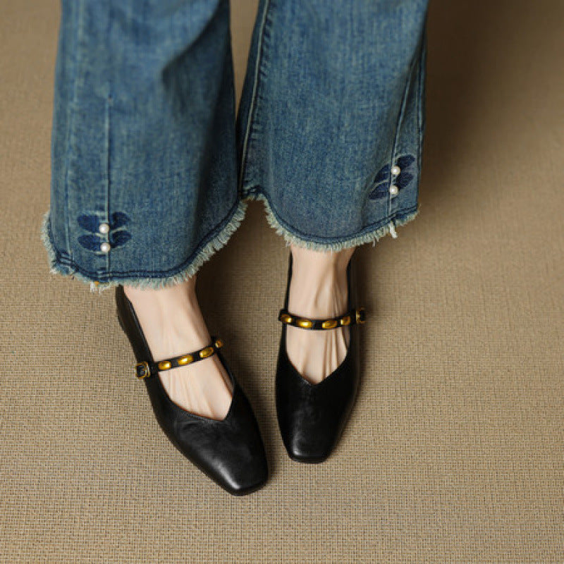 Zara | Genuine Leather Ballet Flats