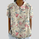 Louise | Floral Polo Top