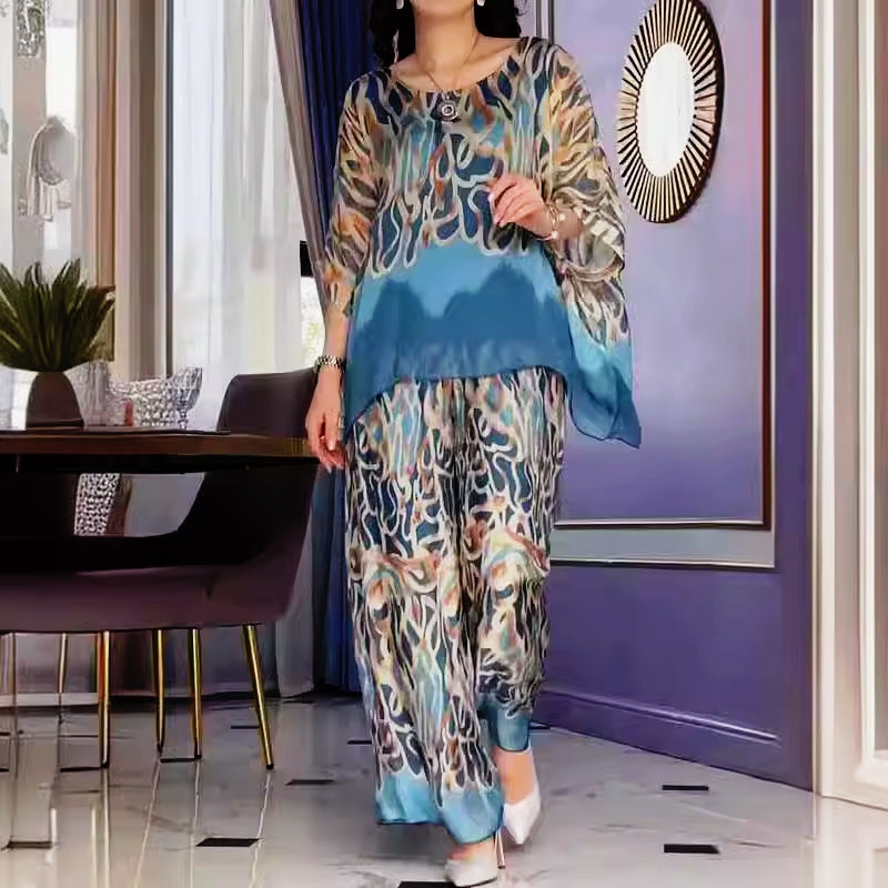 Cressida | Flowing Two-Piece with Abstract Print