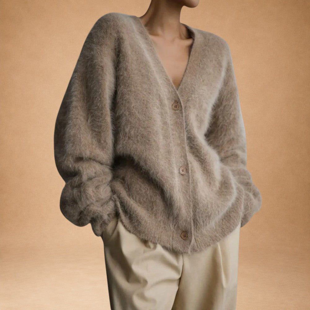 Lydia | Check Cashmere Cardigan