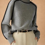 Valerie | Elegant Plain High-Neck Jumper