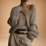 Lydia | Check Cashmere Cardigan