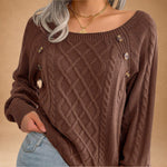 Maud | Button-Detail Knit Jumper