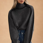 Valerie | Elegant Plain High-Neck Jumper