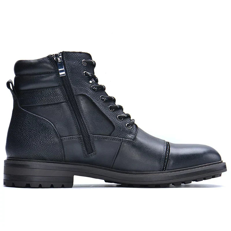Harold | Durable Men's Ankle Boots with Zip and Laces
