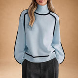 Valerie | Elegant Plain High-Neck Jumper