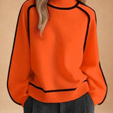 Valerie | Elegant Plain High-Neck Jumper