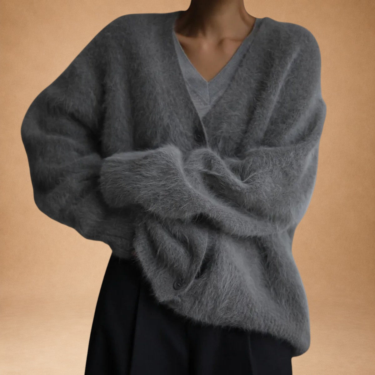 Lydia | Check Cashmere Cardigan