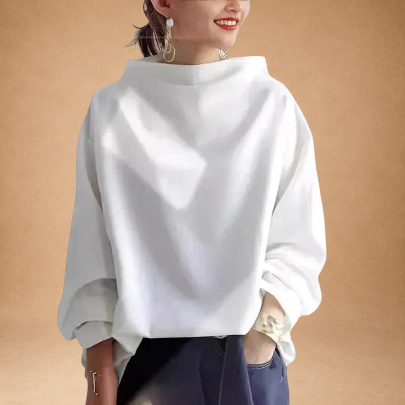 Georgia | Modern High-Neck Top with Dolman Sleeves