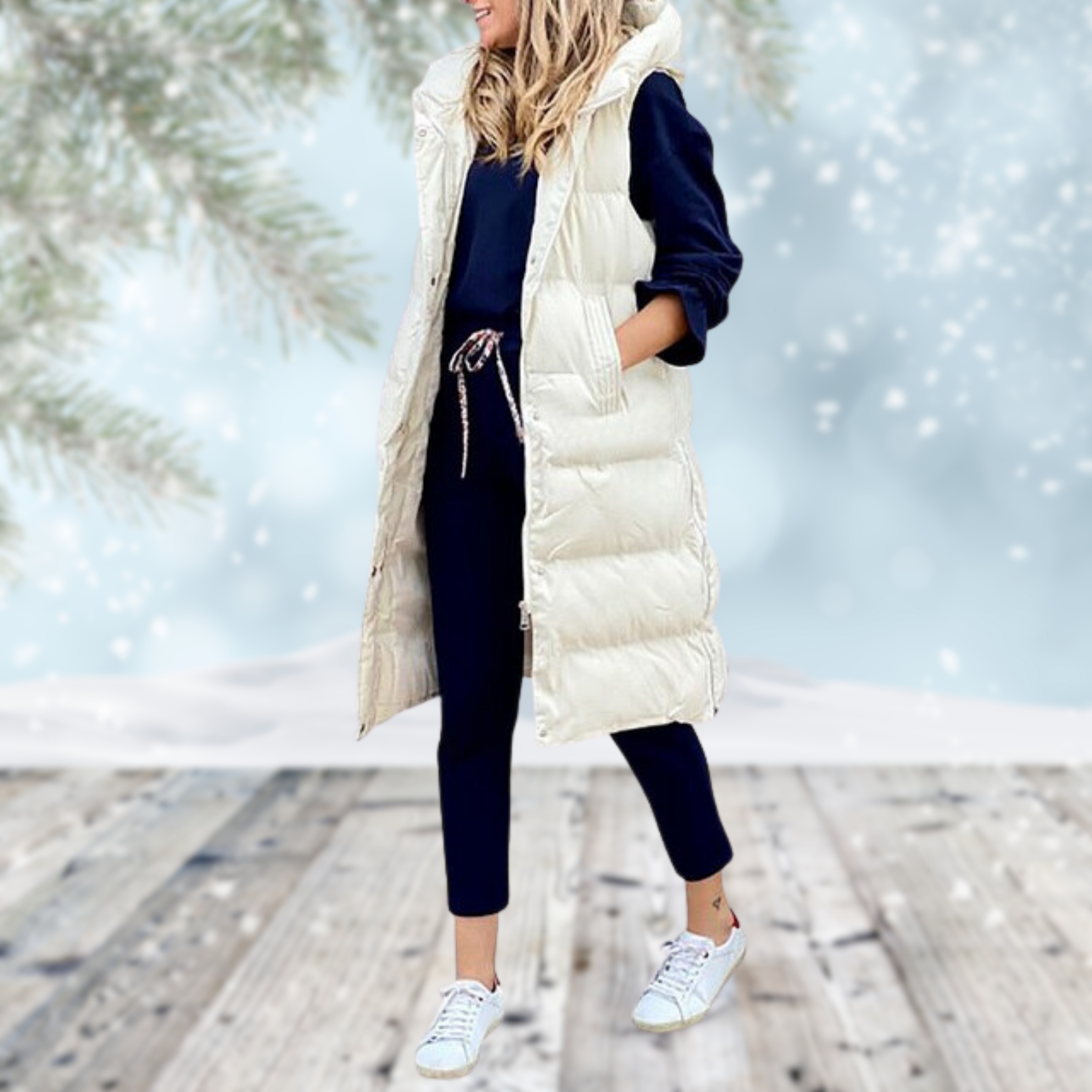 Iris | Long Gilet with Pockets in Eight Colours