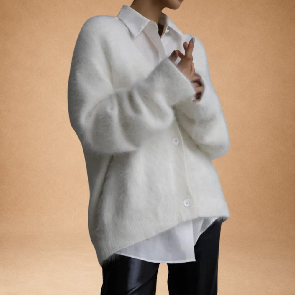 Lydia | Check Cashmere Cardigan