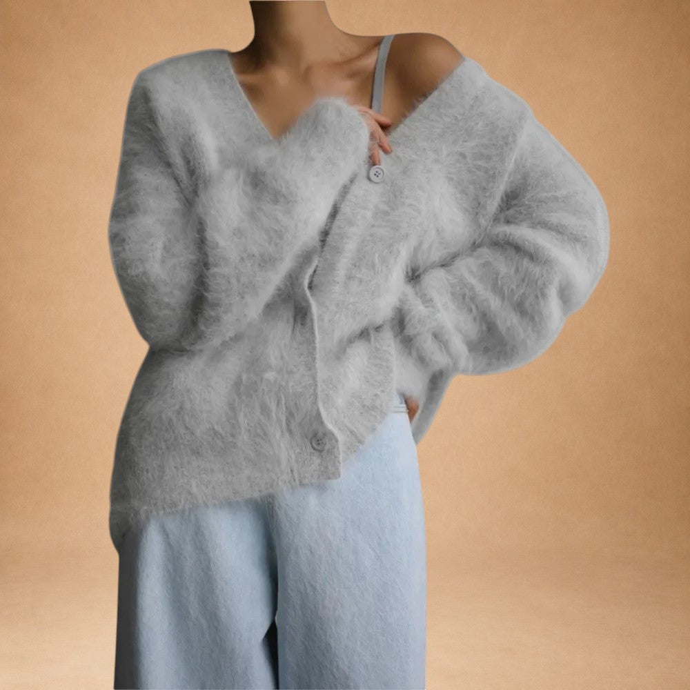 Lydia | Check Cashmere Cardigan