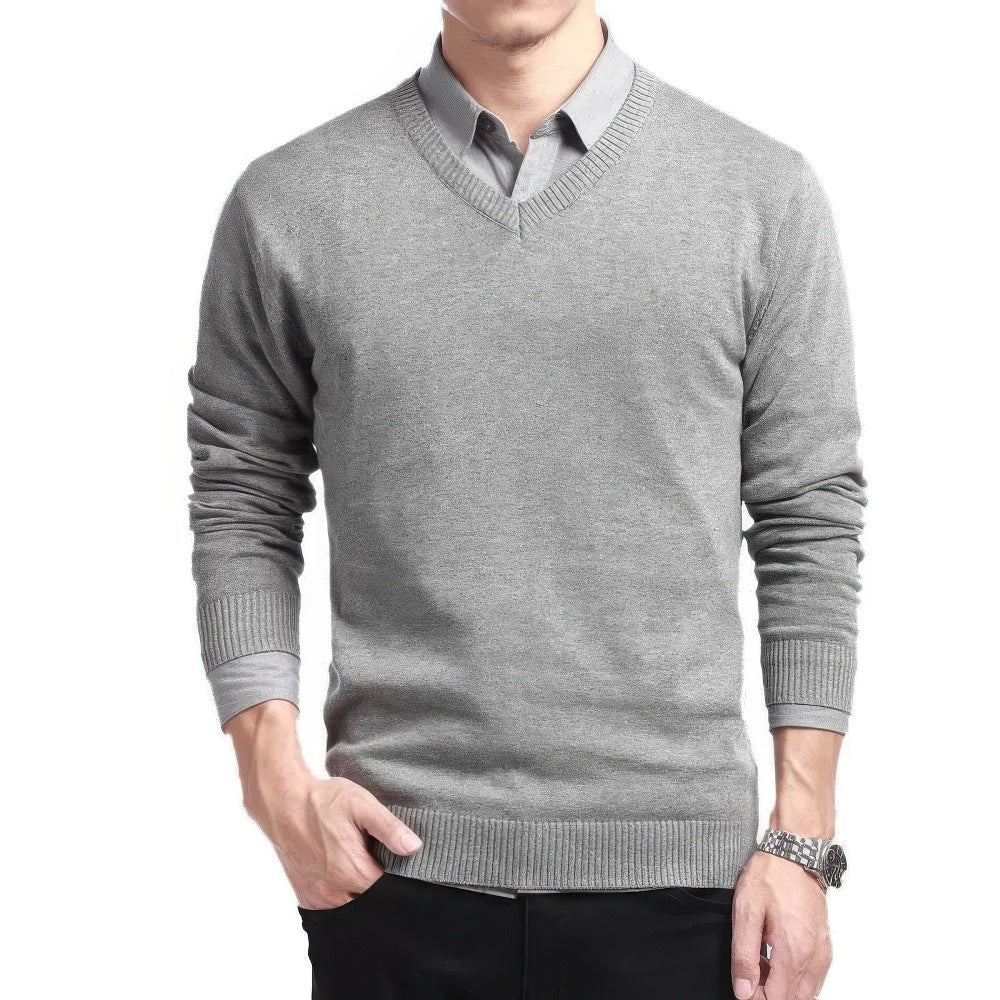Stuart | Classic Men's V-Neck Jumper