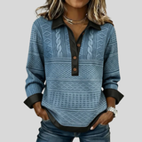 Nancy | Refined Collared Button Top