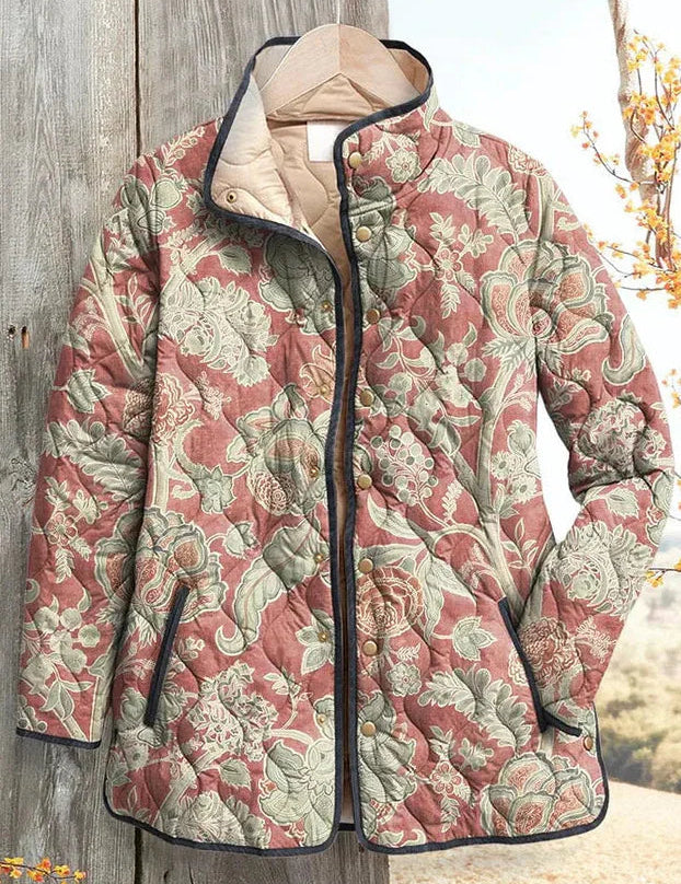 Winifred | Sage Green Rose Print Gilet