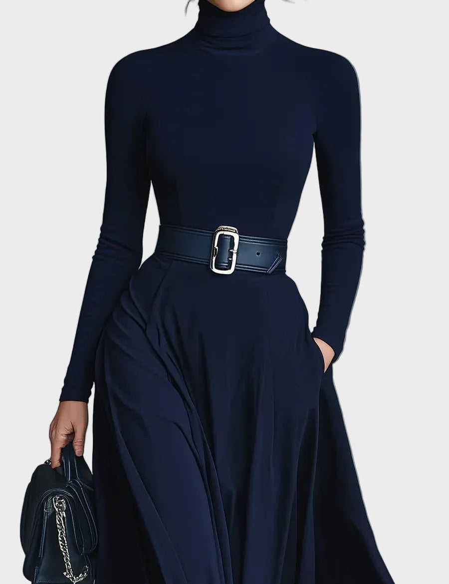 Cordelia | High-Neck Knitted Maxi Dress