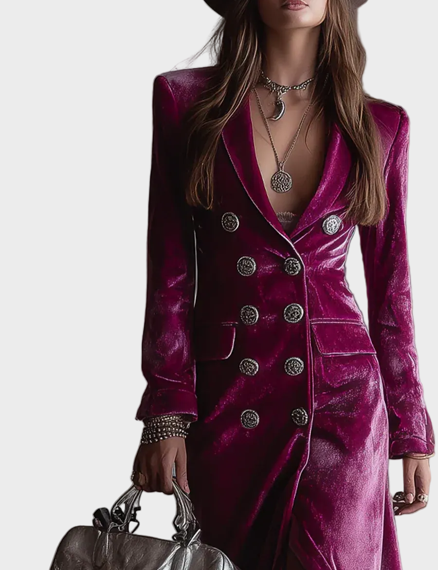 Vera | Velvet Blazer Maxi Dress