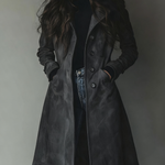 Alexandra | Vintage Suede Trench Coat