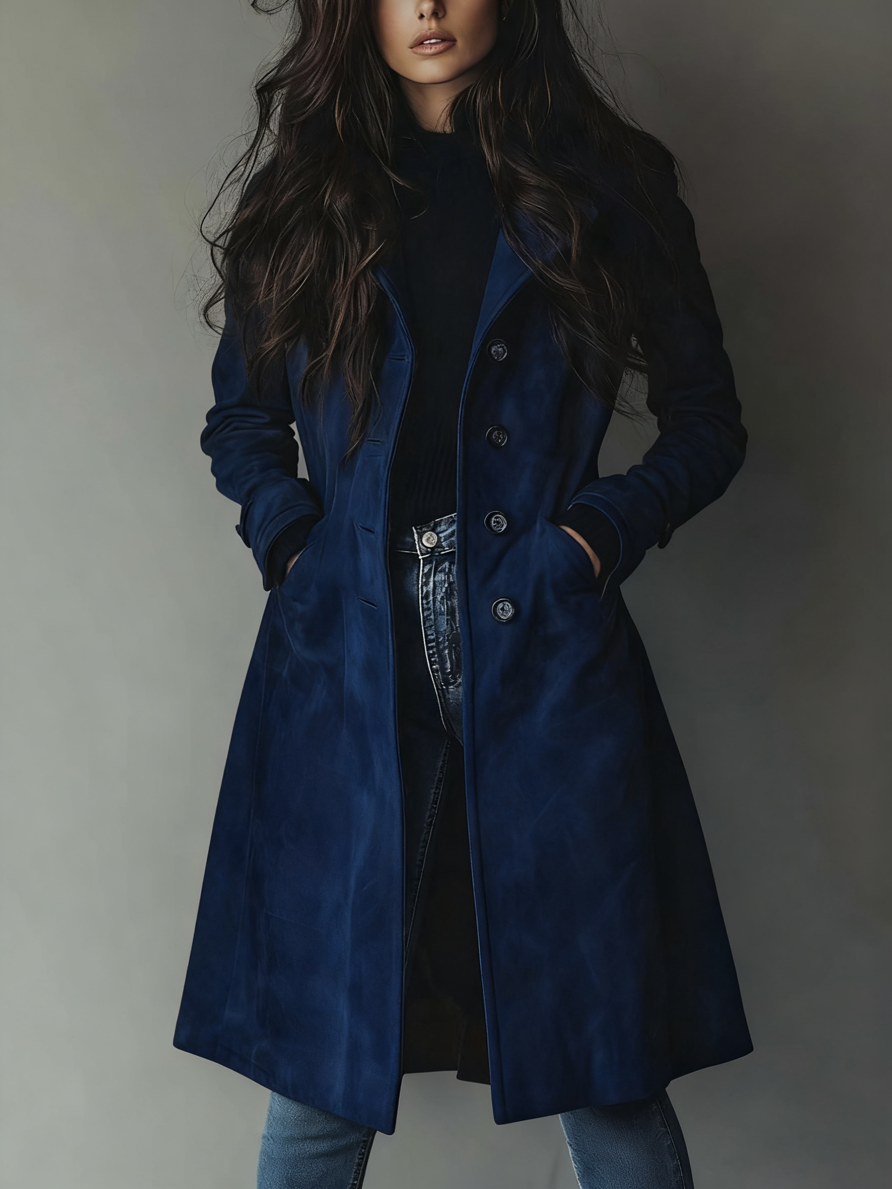 Alexandra | Vintage Suede Trench Coat