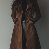 Alexandra | Vintage Suede Trench Coat